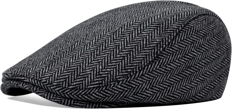 STARANCE 2 Pack Newsboy Hats for Men Wool Blend Ivy Driving Flat Cap - Image 2